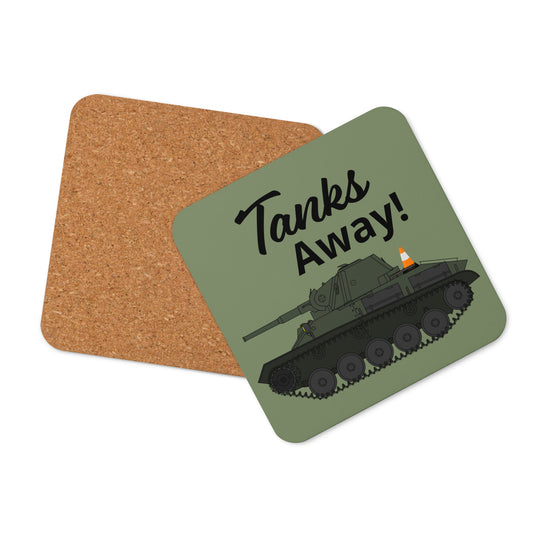 Cork-back coaster - Tanks Away