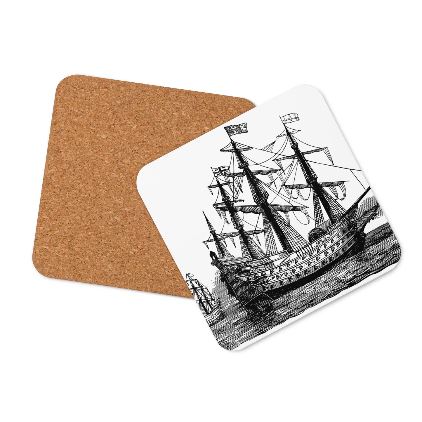 Cork-back coaster - Sail Away-5