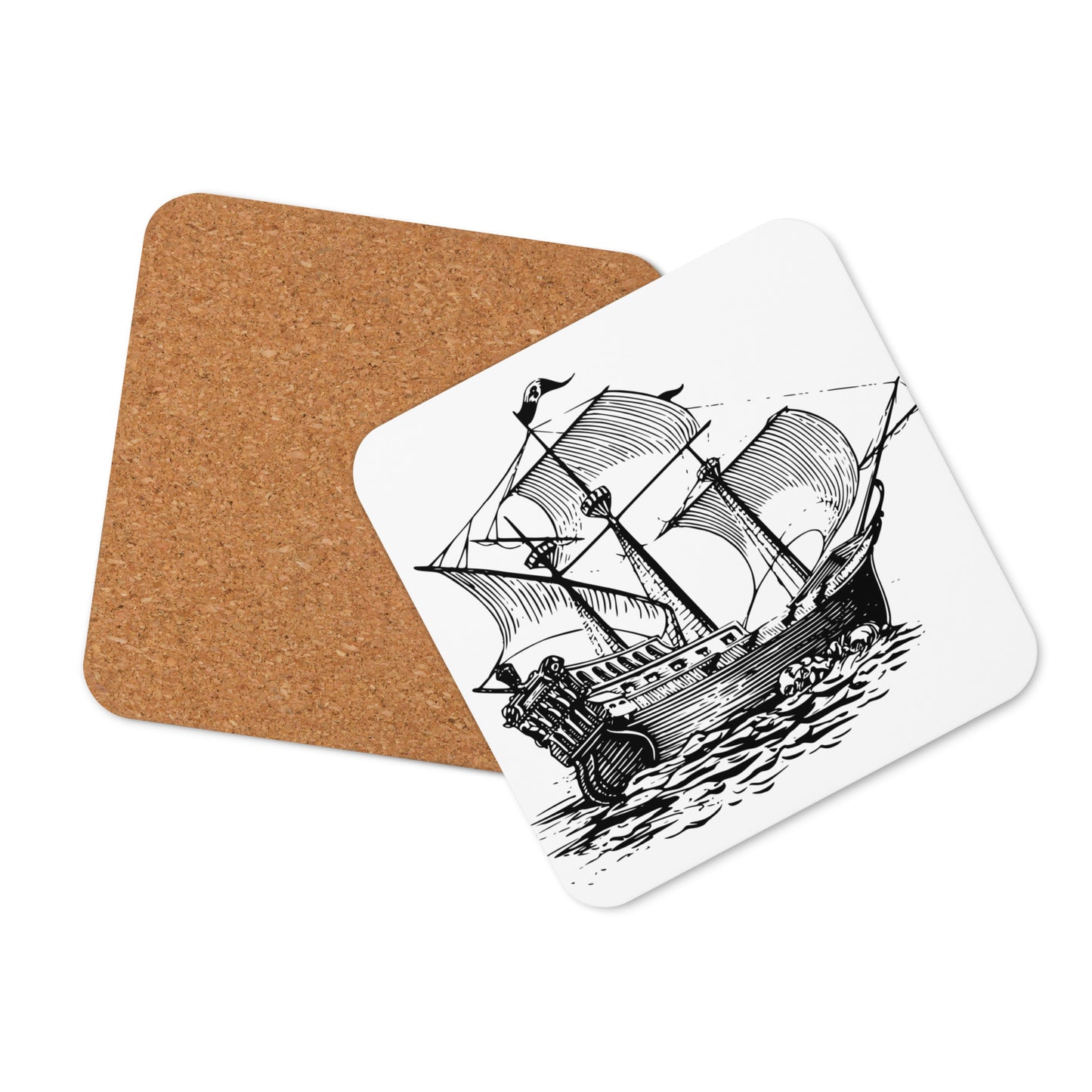 Cork-back coaster - Sail Away-6