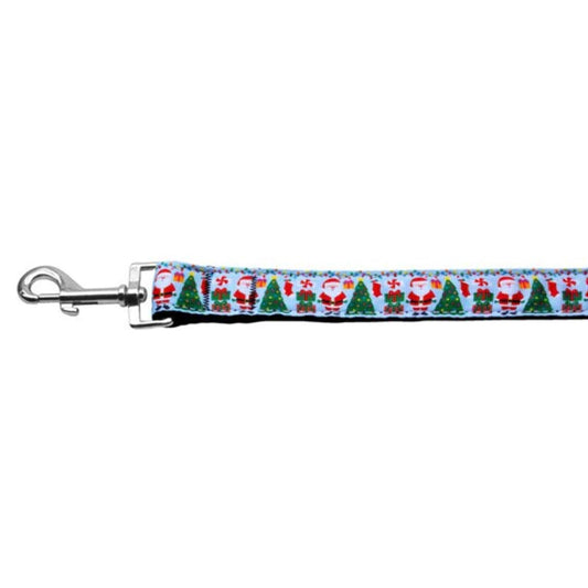 Aqua Santa Nylon Dog Leash 3/8 inch wide 4ft Long