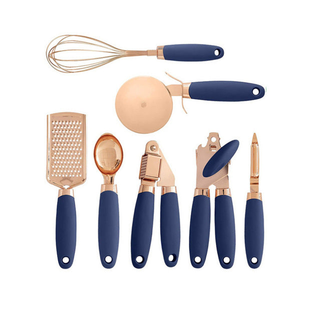 Kitchen Household Peeler Gadget Copper Plating Set (Rose Gold Sets)