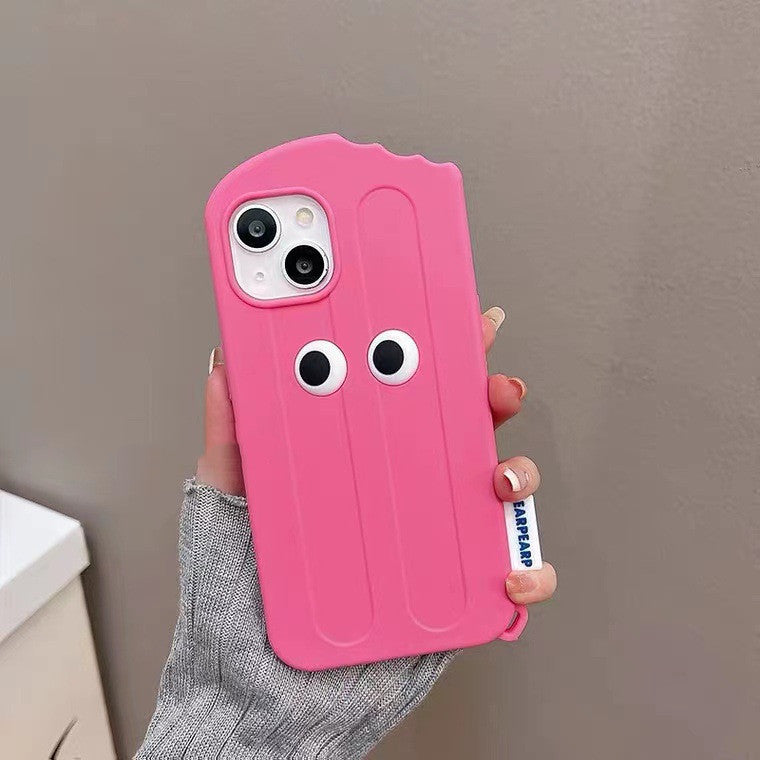 Cute Ice Cream Eyes Silicone Phone Case