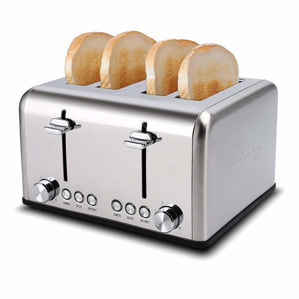 Stainless Steel Bakery Toaster Extra Wide Slot Bagel Bread Toaster