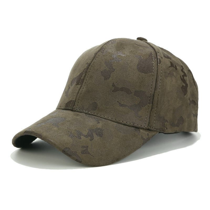 Fashion Simple Suede Camouflage Baseball Cap