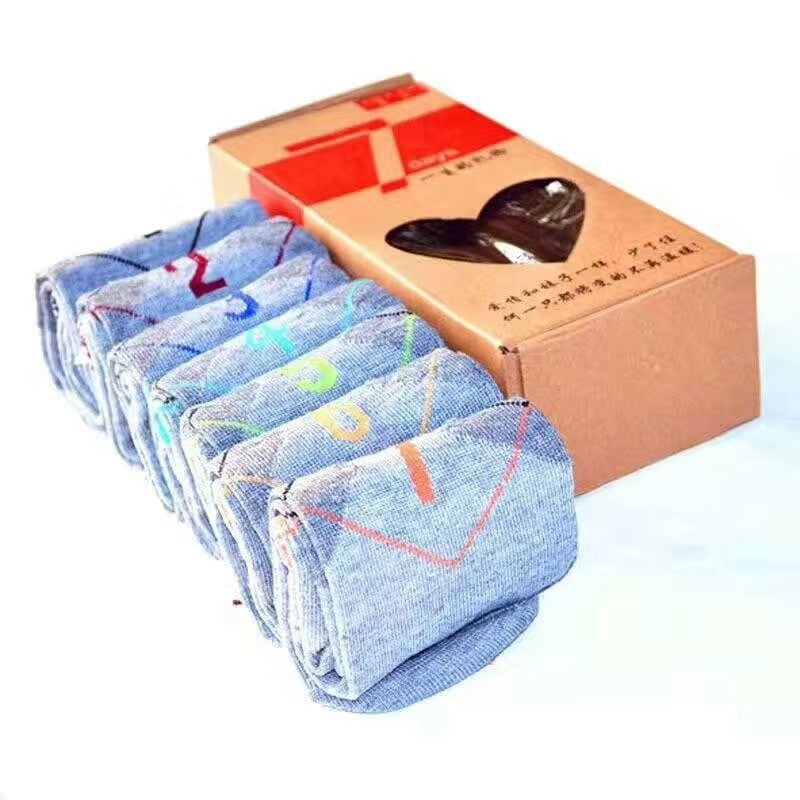 Creative Gift Box Socks Couple Socks For Men And Women 7 Days Gift Socks