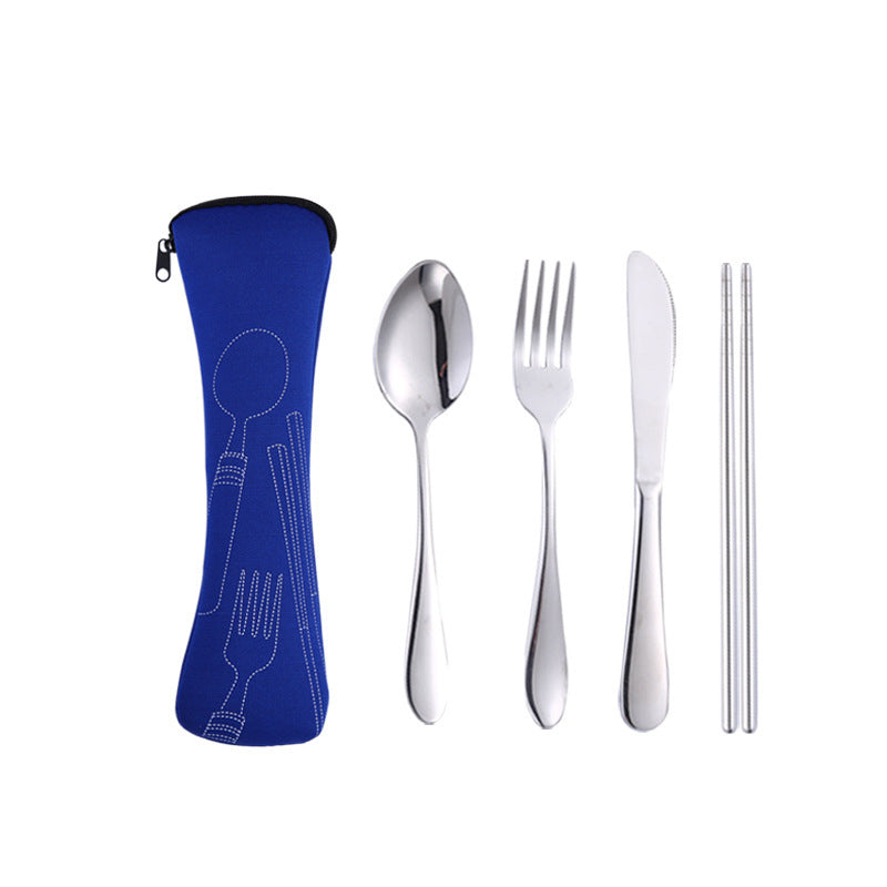 Stainless steel steak tableware student portable tableware