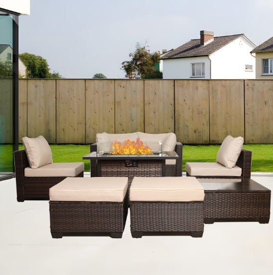 8 Piece Outdoor PE Wicker Furniture