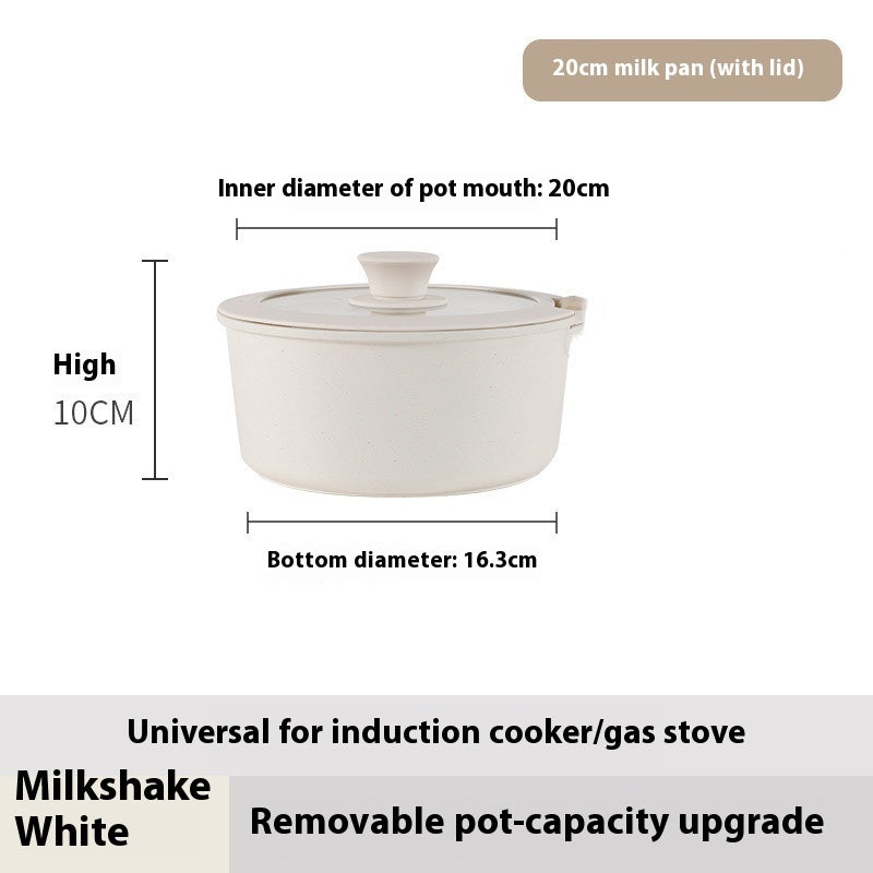 Removable Non-stick Cookware Suit Medical Stone Pan Milk Pot