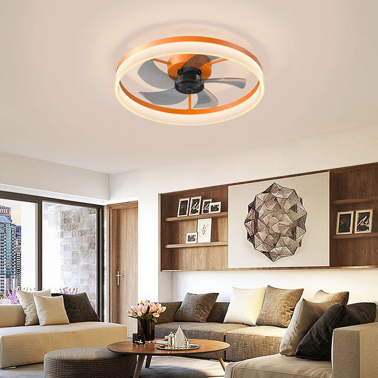 Ceiling Fans with Lights Dimmable LED Embedded installation of thin