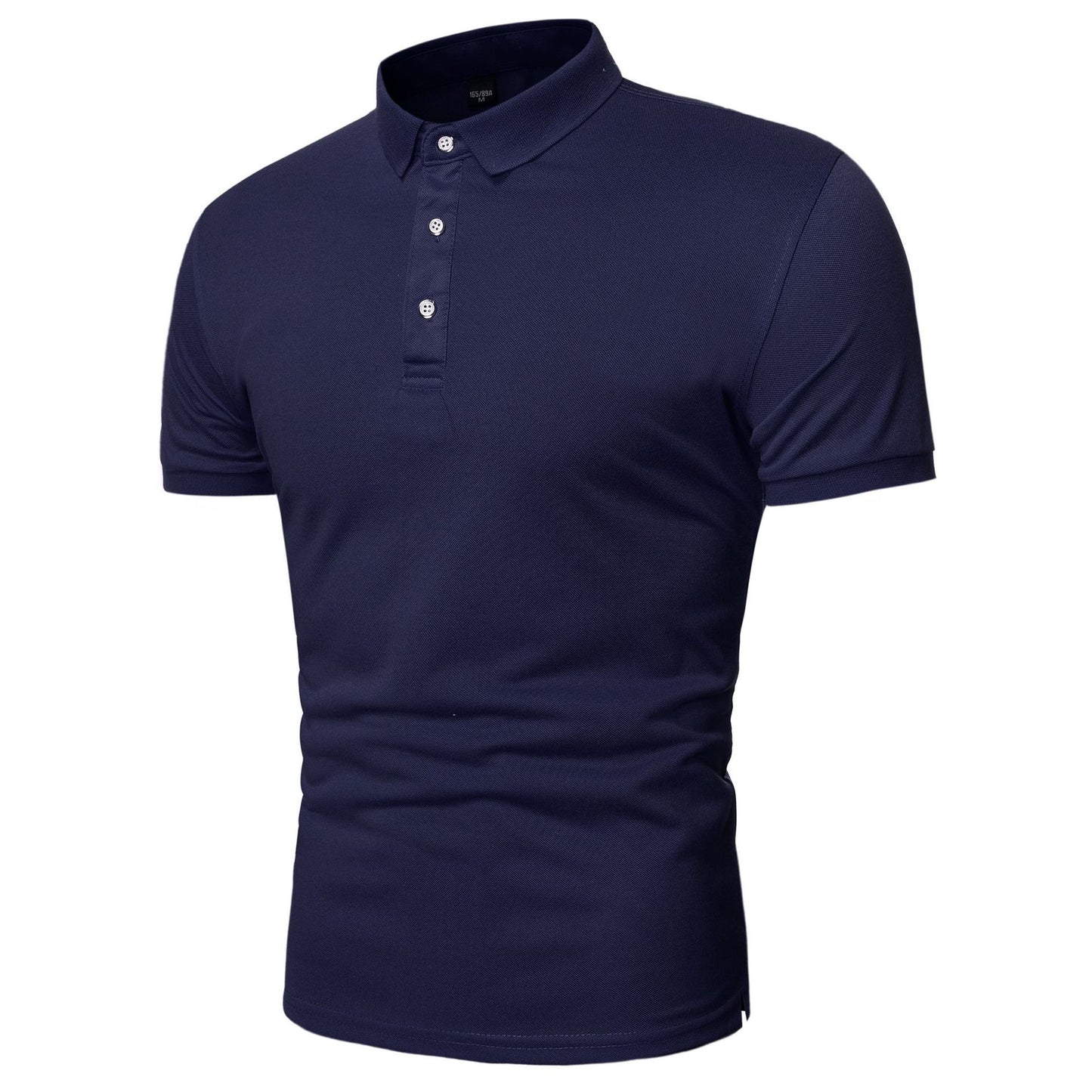 Men's Polo Shirt Lapel Short Sleeve Solid Color Top