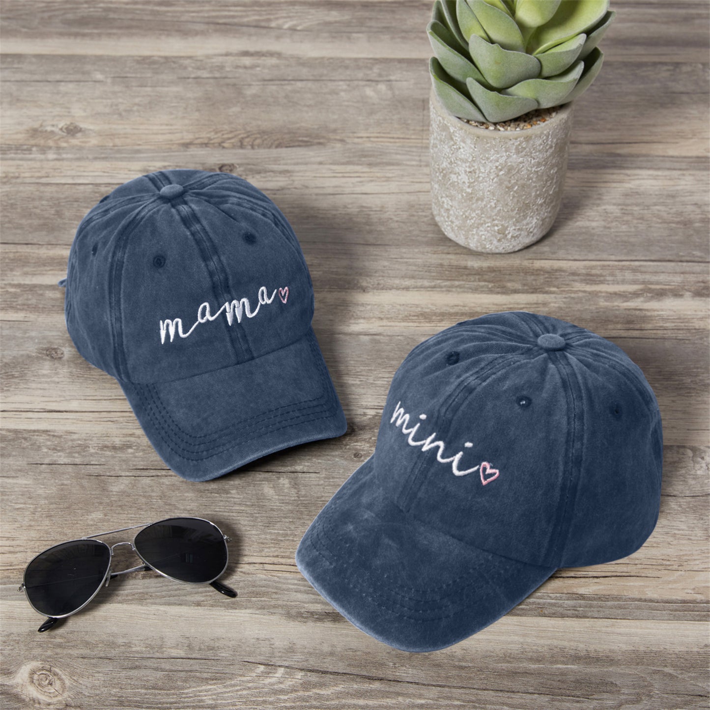 Fashion Wash Cotton Baseball Cap. Mama and Daughter Hat.