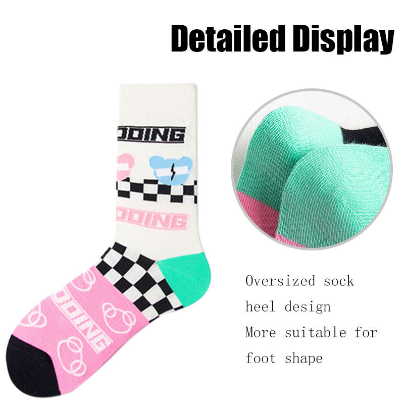 Womens Colorful Crew Socks Thin Soft Comfort Breathable Dress Socks Above Ankle Crew Socks For Business Casual.