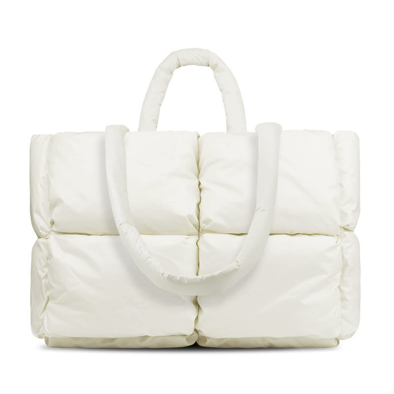 Women's High End Cotton Puffer Tote Bag