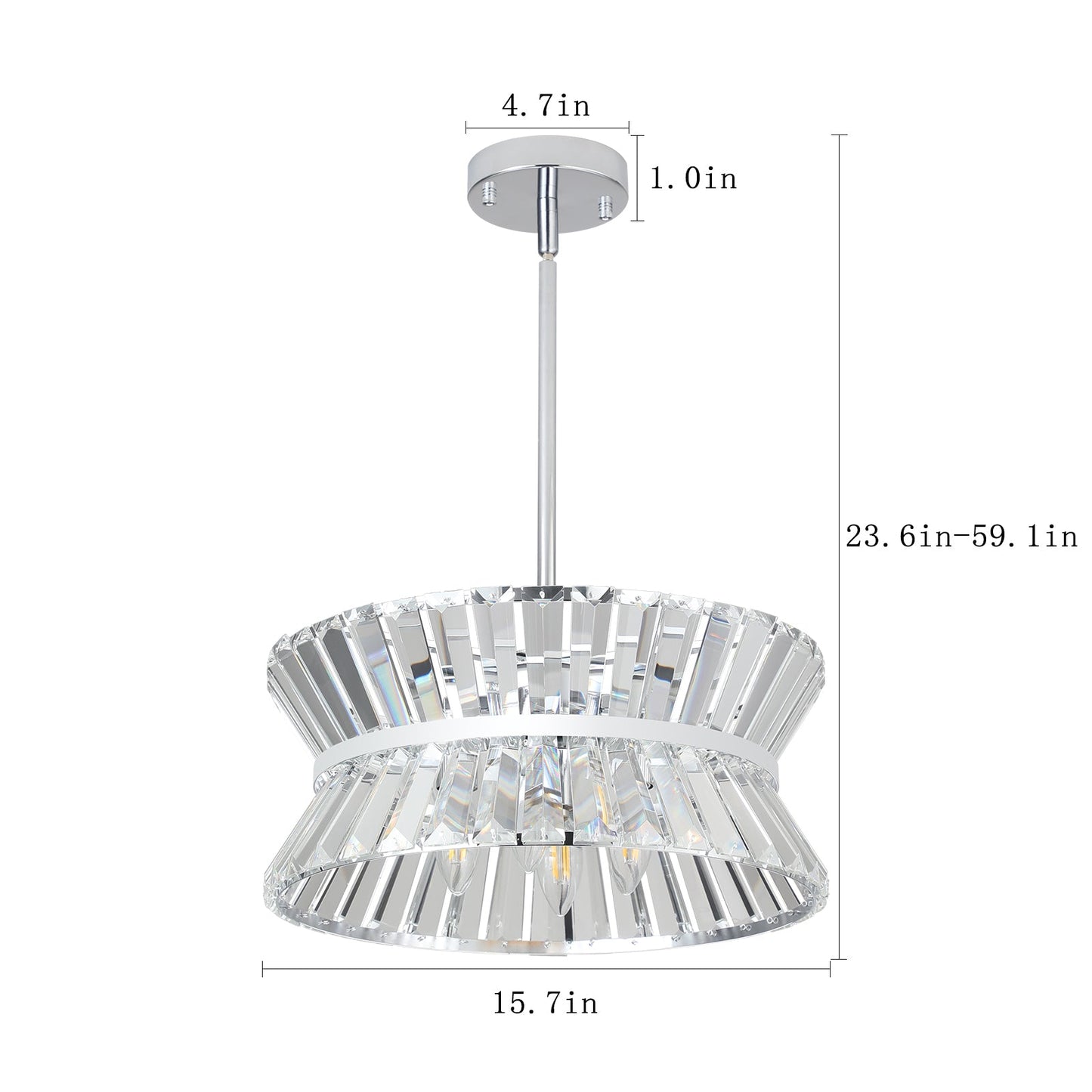 Modern Crystal Chandelier for Living-Room Round Cristal Lamp Luxury