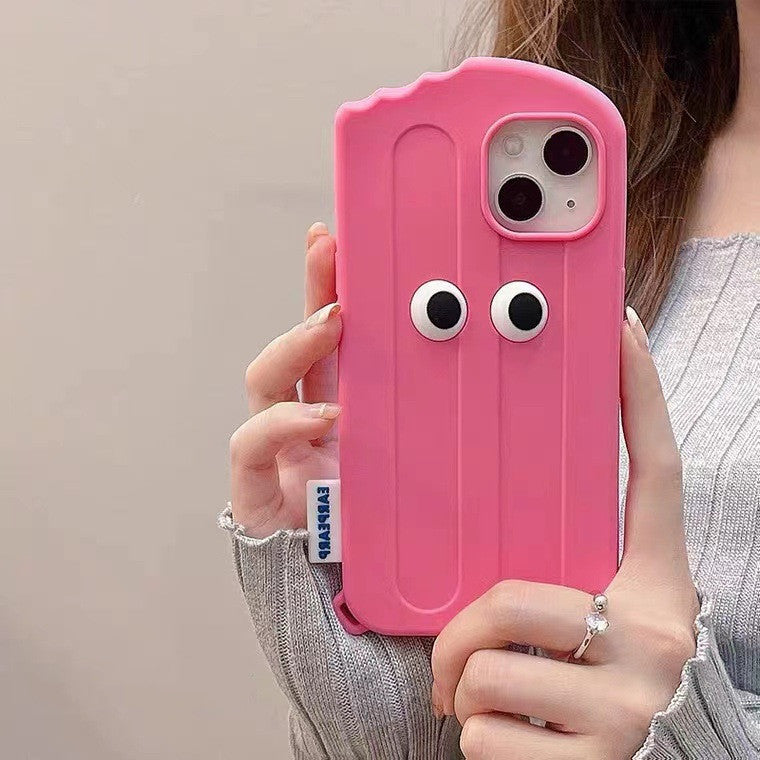 Cute Ice Cream Eyes Silicone Phone Case