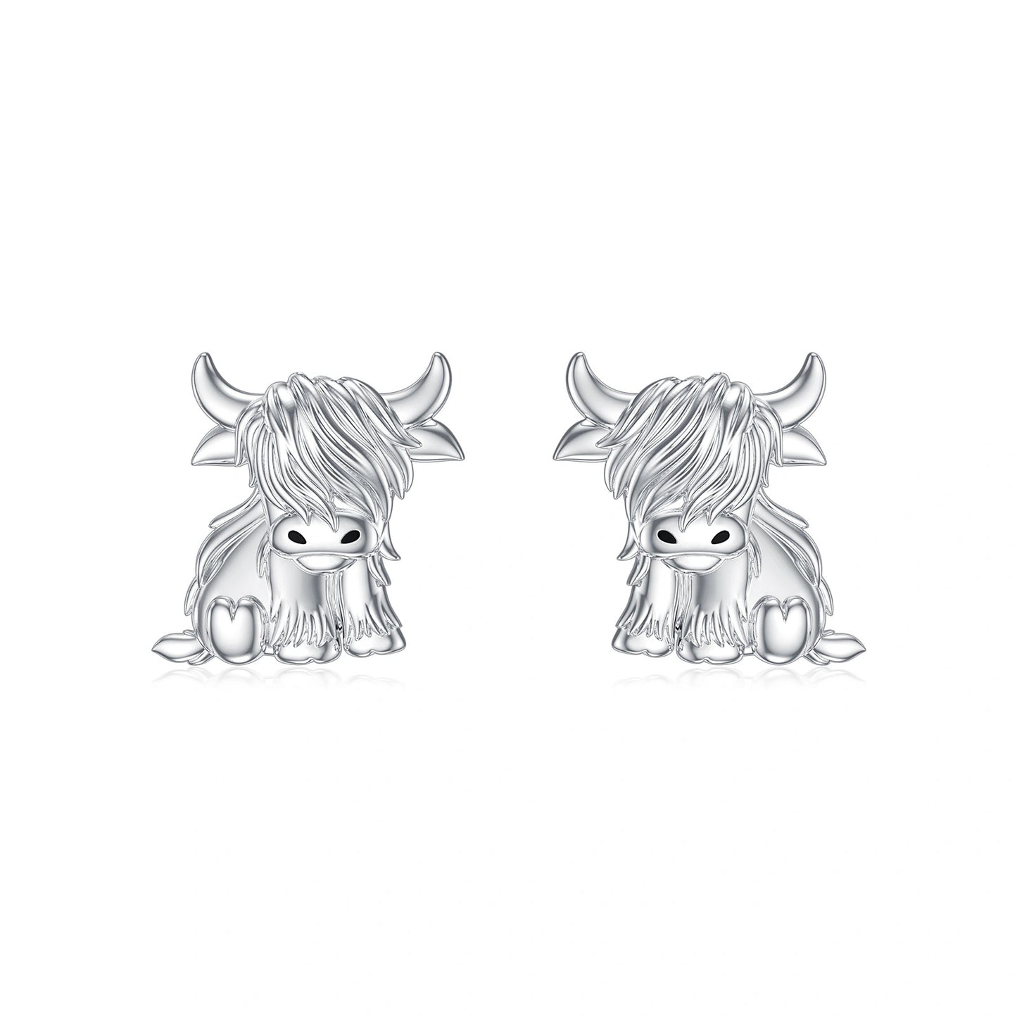 Highland Cow Earrings 925 Sterling Silver Cow Studs Earrings Highland Cow Jewelry Gifts