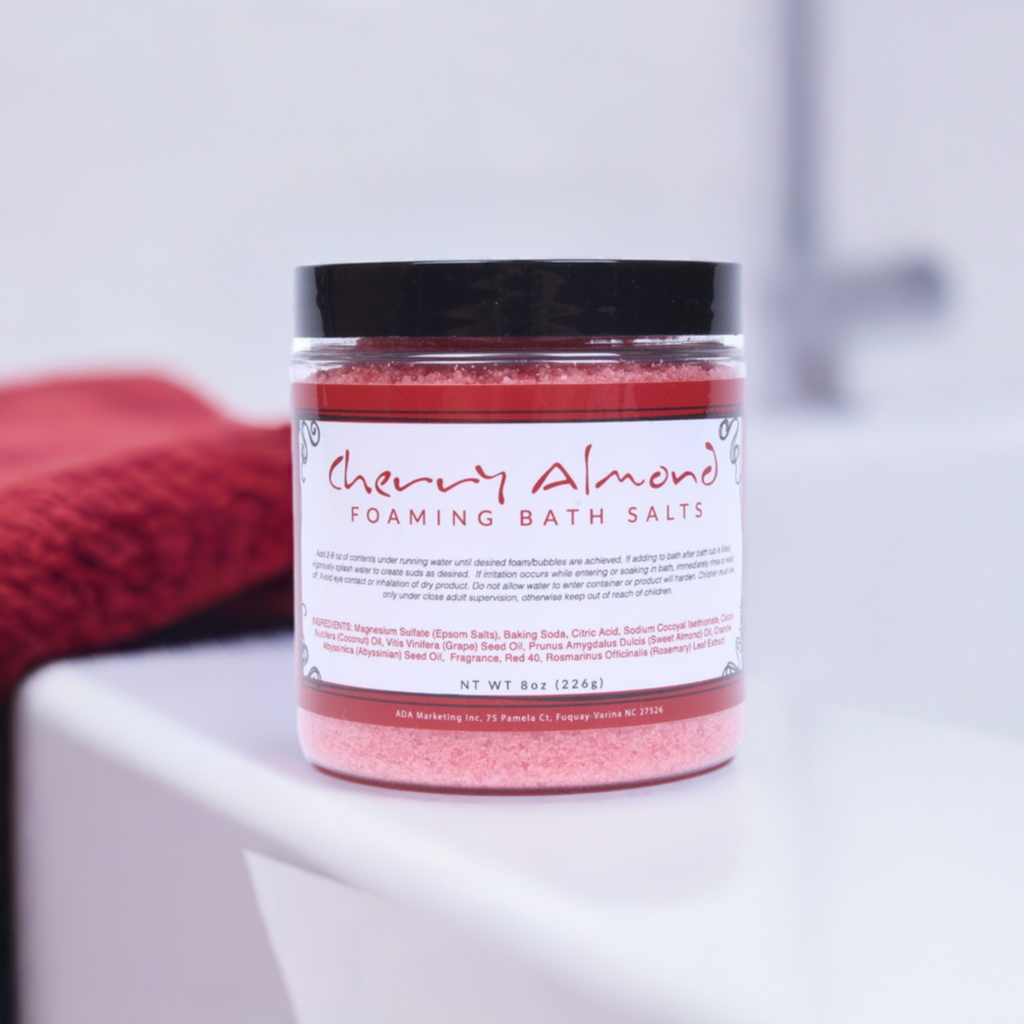 Cherry Almond Foaming Bath Salt (8 oz.)