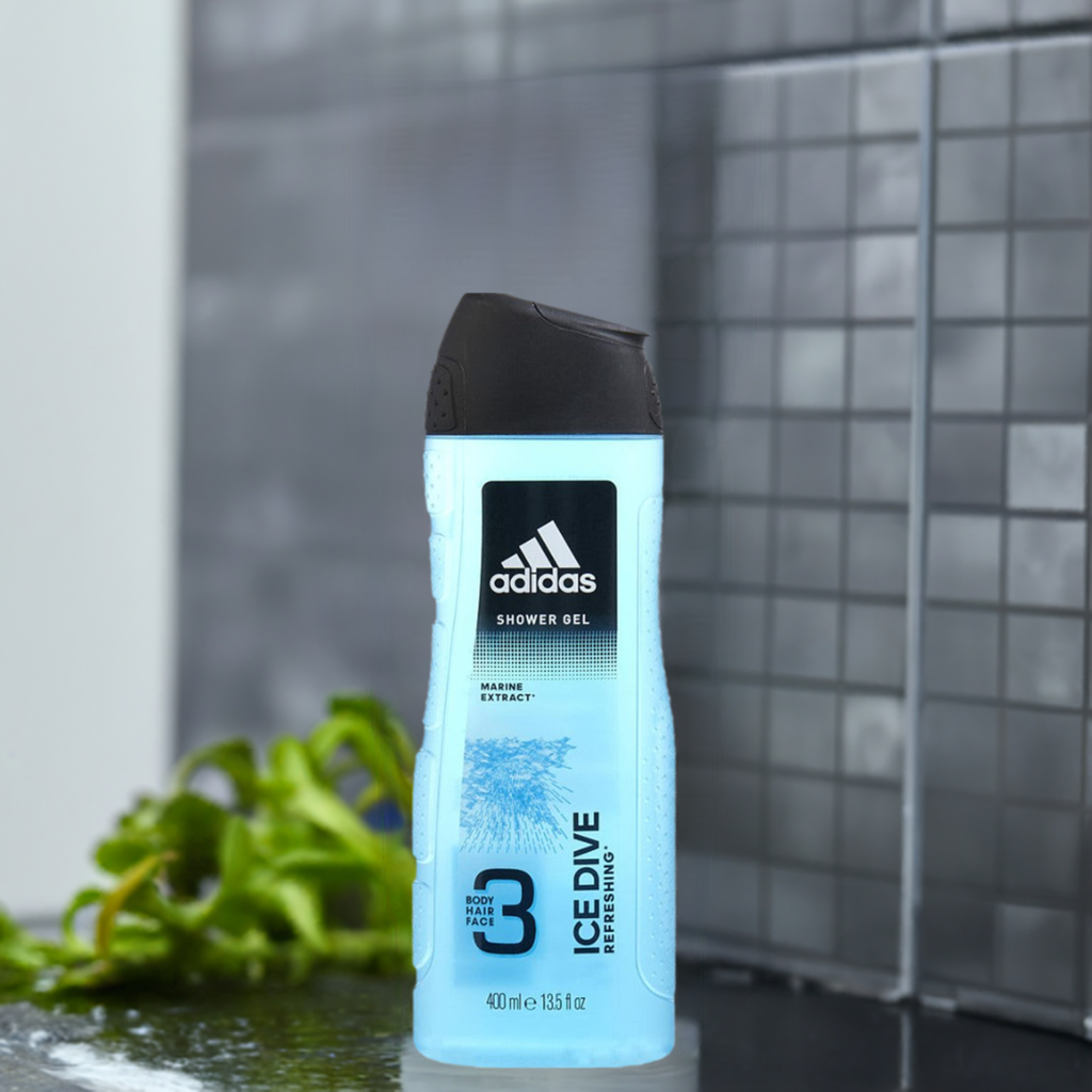 Adidas Ice Dive 3 Body, Hair & Face Shower Gel 13.5 oz