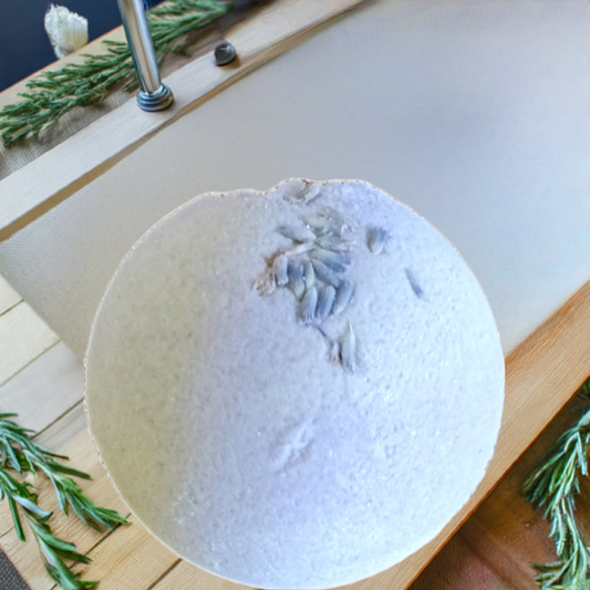 Lavender & Rosemary Bath Bomb with Hemp Oil- Natural