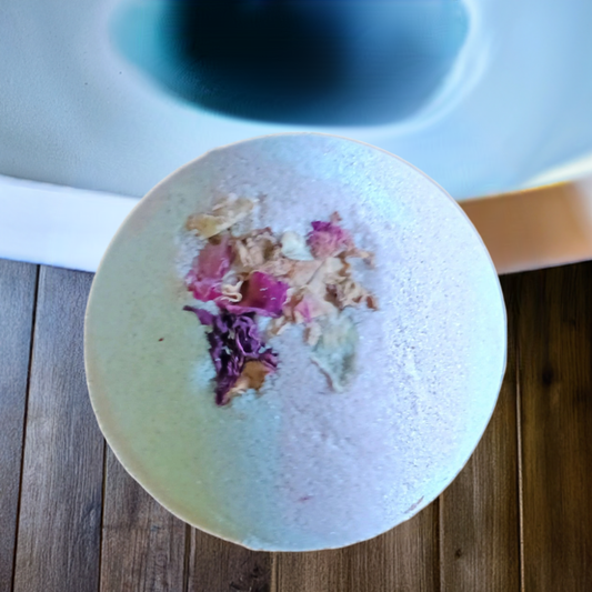 Nature's Rose Bath Bomb with Hemp Oil - Natural