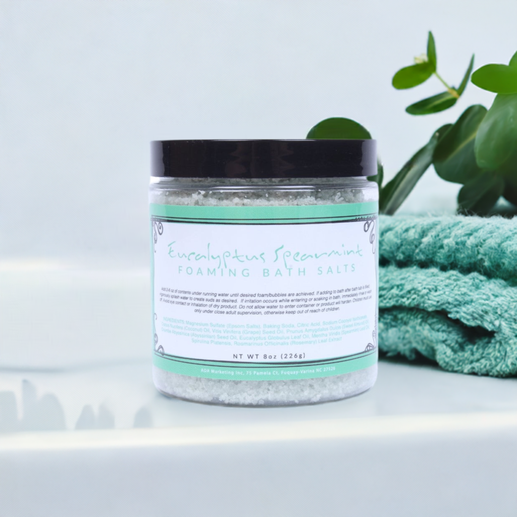 Eucalyptus Spearmint Foaming Bath Salt (8 oz.)