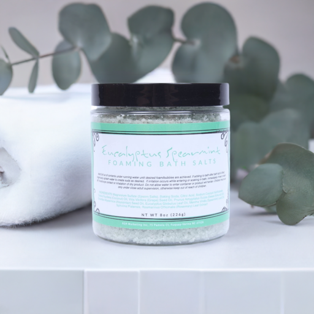 Eucalyptus Spearmint Foaming Bath Salt (8 oz.)