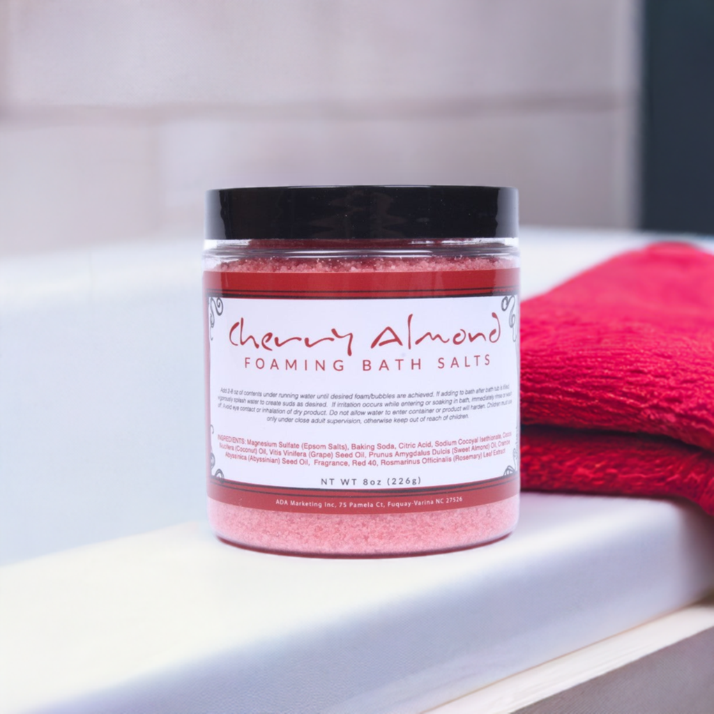 Cherry Almond Foaming Bath Salt (8 oz.)