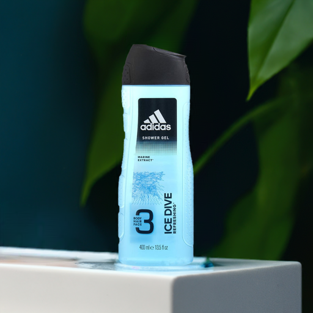 Adidas Ice Dive 3 Body, Hair & Face Shower Gel 13.5 oz