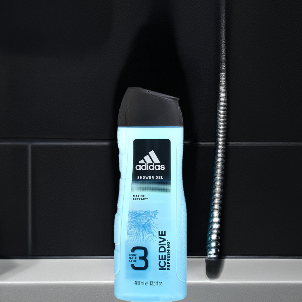 Adidas Ice Dive 3 Body, Hair & Face Shower Gel 13.5 oz