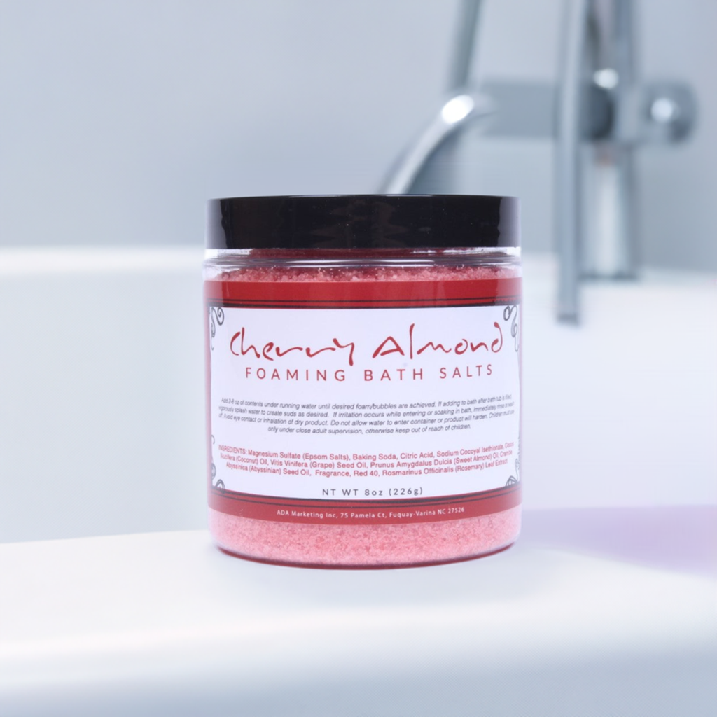 Cherry Almond Foaming Bath Salt (8 oz.)