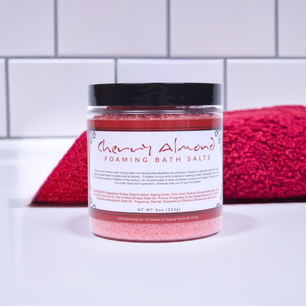 Cherry Almond Foaming Bath Salt (8 oz.)