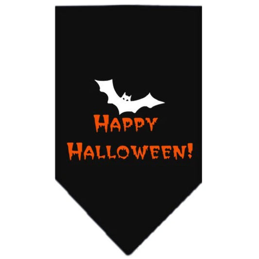 HAPPY HALLOWEEN SCREEN PRINT BANDANA - BRIGHT PINK (Copy)