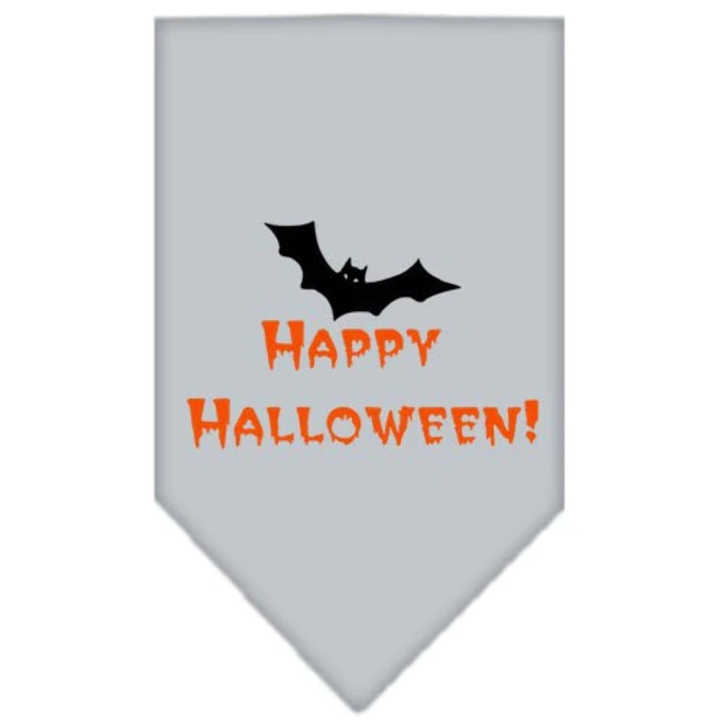 HAPPY HALLOWEEN SCREEN PRINT BANDANA - GRAY