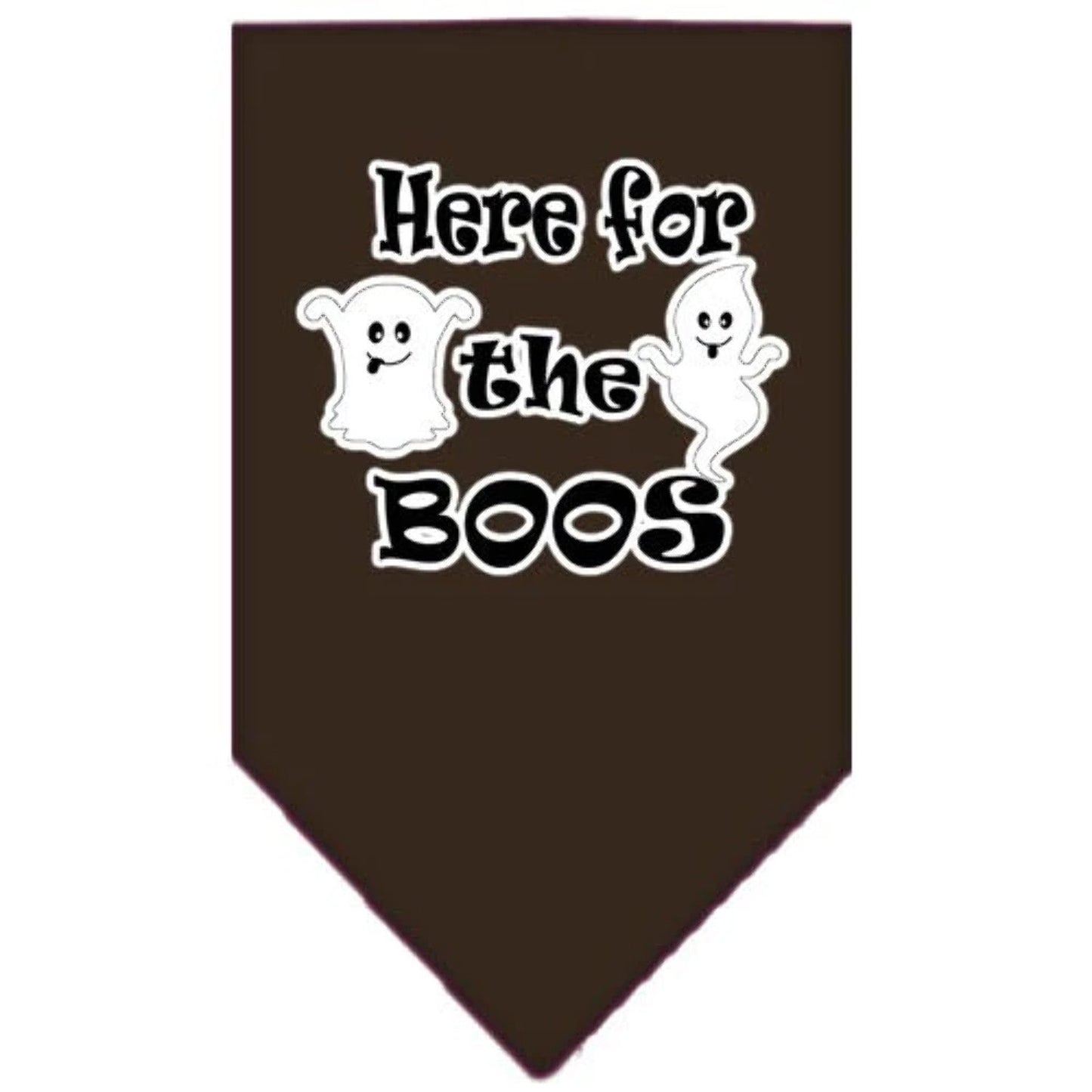 HERE FOR THE BOOS SCREEN PRINT BANDANA - COCOA