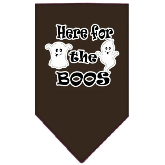 HERE FOR THE BOOS SCREEN PRINT BANDANA - COCOA