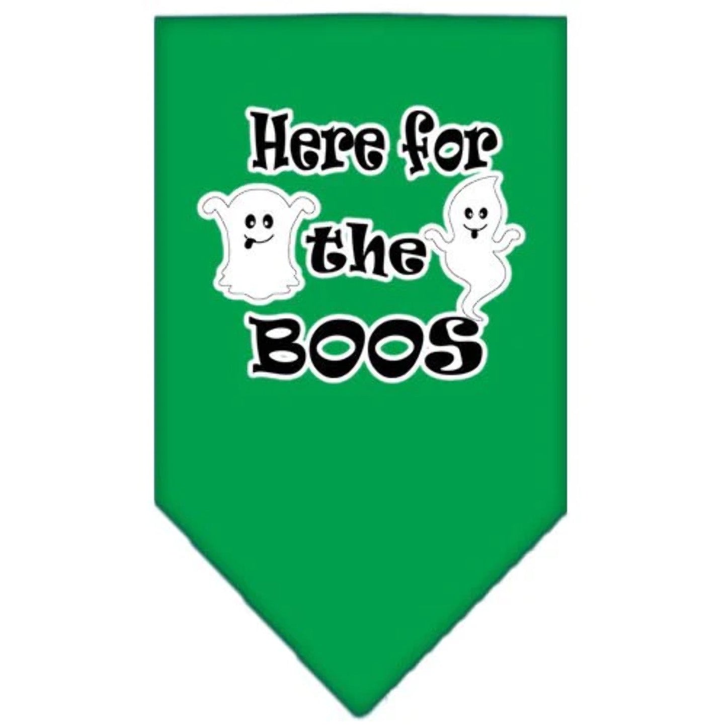 HERE FOR THE BOOS SCREEN PRINT BANDANA - GREEN