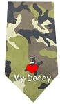 I HEART MY DADDY SCREEN PRINT BANDANA - GREEN CAMO