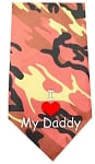 I HEART MY DADDY SCREEN PRINT BANDANA - ORANGE CAMO