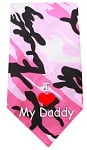 I HEART MY DADDY SCREEN PRINT BANDANA - PINK CAMO