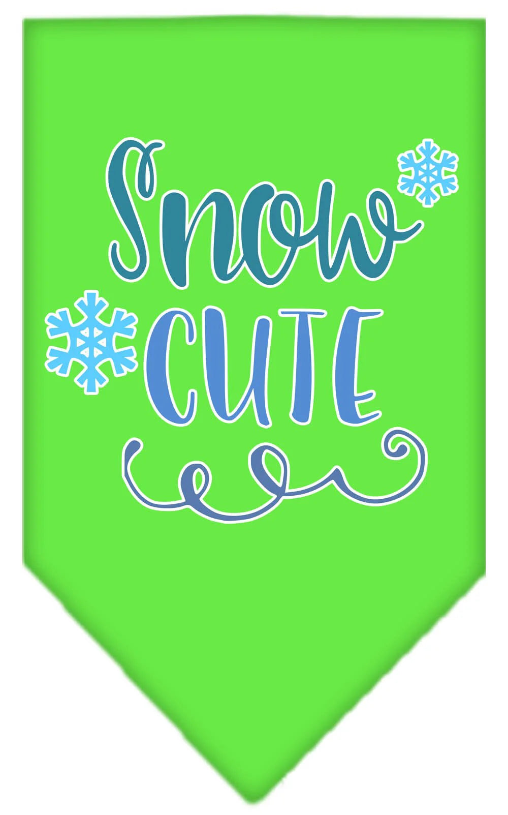 Christmas Pet and Dog Bandana Screen Printed, "Snow Cute"