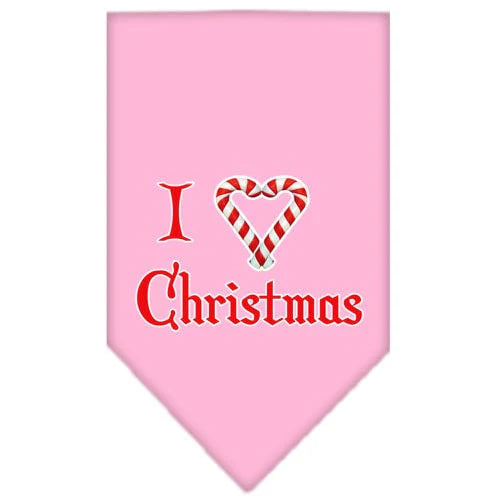 Heart Christmas Screen Print Bandana "I Heart Christmas"