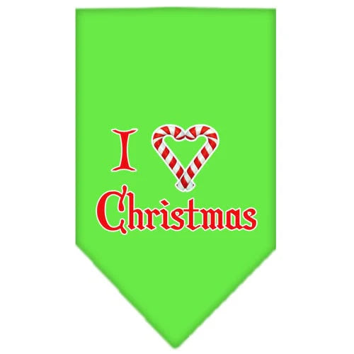 Heart Christmas Screen Print Bandana "I Heart Christmas"