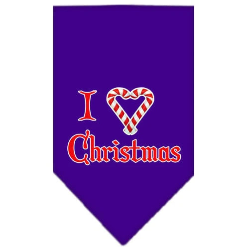 Heart Christmas Screen Print Bandana "I Heart Christmas"