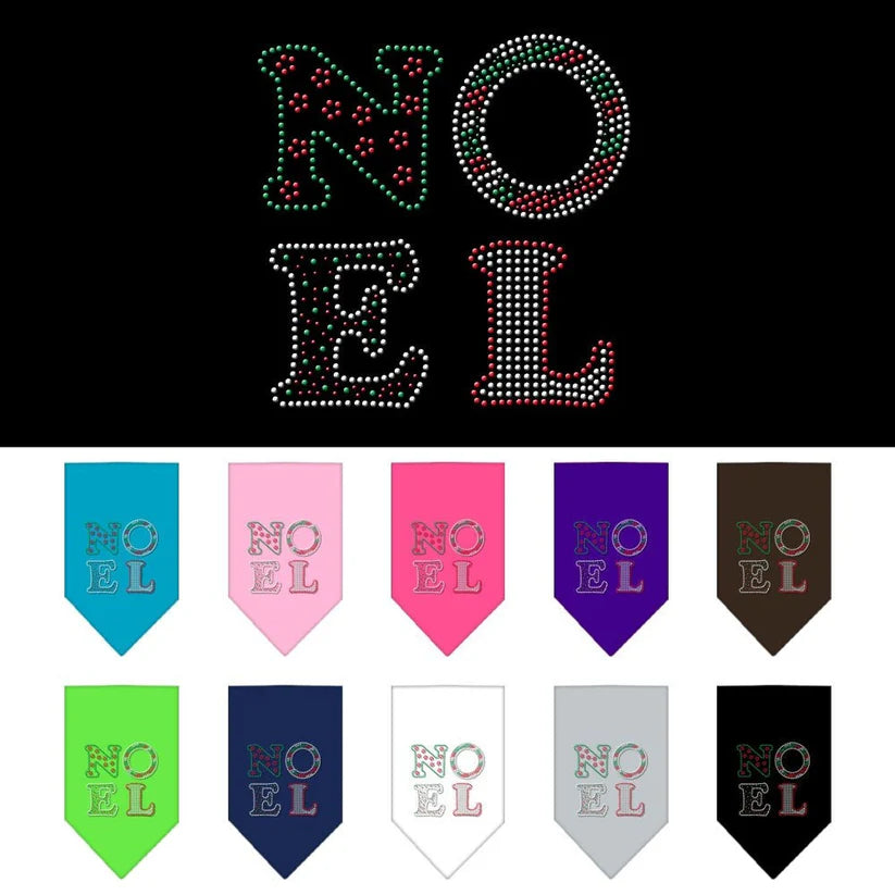 Christmas Pet and Dog Bandana Rhinestone, "Noel"