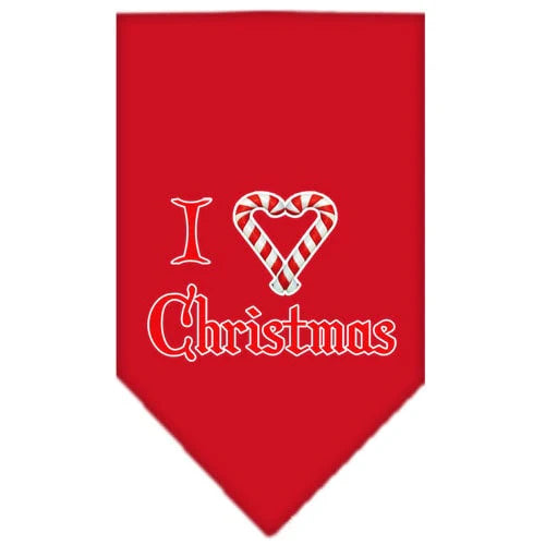 Heart Christmas Screen Print Bandana "I Heart Christmas"