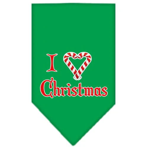 Heart Christmas Screen Print Bandana "I Heart Christmas"