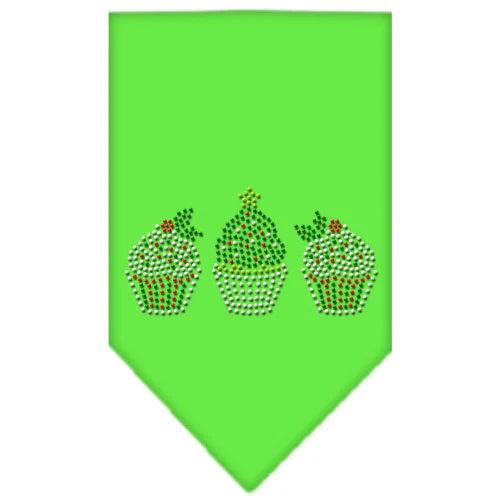 Christmas Pet and Dog Bandana Rhinestone, "Christmas Cupcakes"