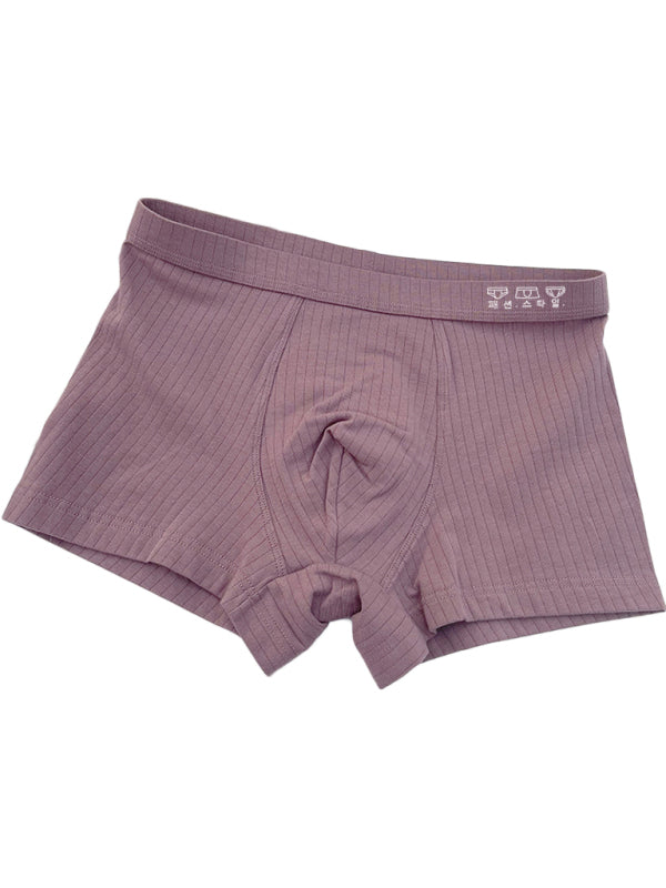 Men's pure cotton one piece boxer briefs