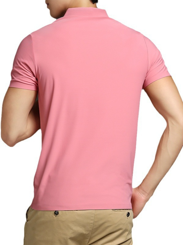 Men's high elastic non-marking ice silk lapel short-sleeved quick-drying polo shirt