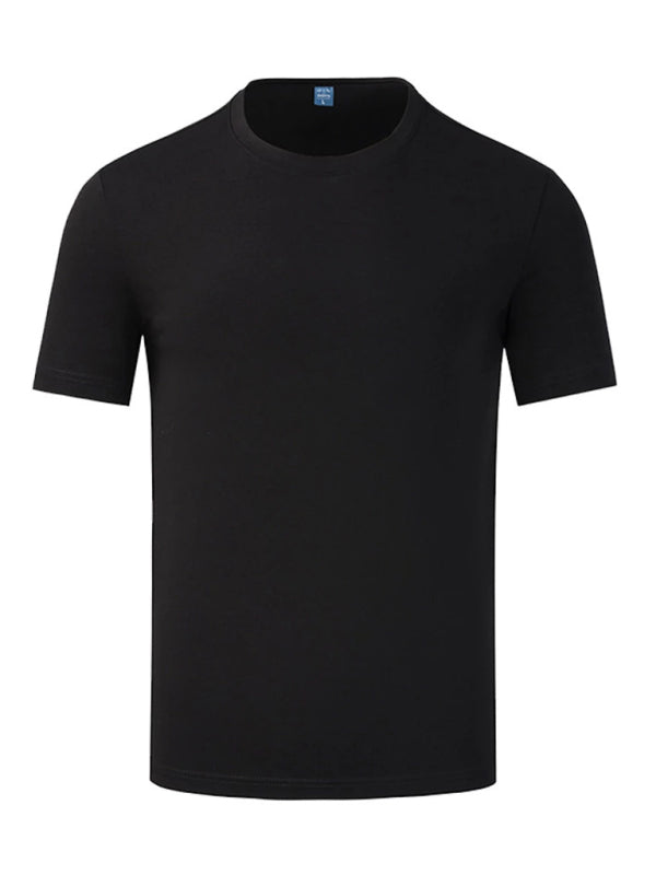 Men's simple casual slim fit stretch short sleeve T-shirt